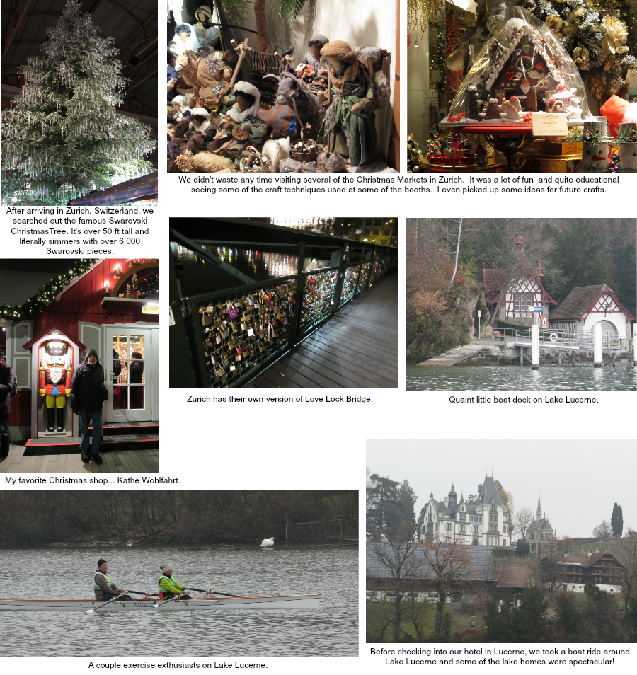 Various photos of Christmas markets river cruise trip.